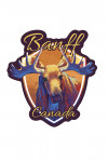Banff, Canada - Moose - Vivid - Contour - Lantern Press Artwork