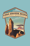 Casa Grande Ruins National Monument, Arizona - Lithograph - Contour - Lantern Press Artwork