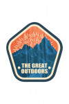 The Great Outdoors - Mountains - Vintage Vector - Contour - Lantern Press Artwork