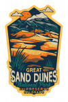 Great Sand Dunes National Park and Preserve, Colorado - Distressed - Contour - Lantern Press Artwork