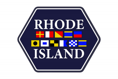 Rhode Island - Nautical Flags - Contour - Lantern Press Artwork