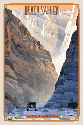 Death Valley National Park, California - Lithograph - Titus Canyon