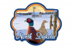North Dakota - Pheasants - Contour - Lantern Press Artwork