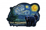 Poconos, Pennsylvania - Starry Night - Bear & Cub - Contour - Lantern Press Artwork