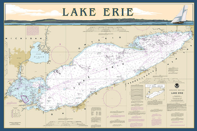 Geneva on the Lake, Ohio - Nautical Chart - Lantern Press Artwork