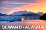 Seward, Alaska -  Glacier Sunset - Lantern Press Photography
