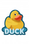 Duck - Rubber Duck - Letterpress - Contour - Lantern Press Artwork