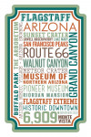 Flagstaff, Arizona - Typography - Contour - Lantern Press Artwork