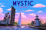 Mystic, Connecticut - River & Bridge at Sunset - Traditional