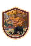 Blue Ridge Parkway -  Bear Family & Fall Colors - Contour - Lantern Press Artwork