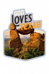 Texas - God Loves Texas - Big Bend National Park - Rock Formation - Contour - Lantern Press Artwork
