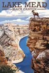 Black Canyon, Lake Mead - Canyon View - Lantern Press Artwork