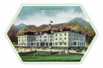 Rocky Mountain National Park - Exterior View of the Stanley Hotel, Estes Park - Contour - Vintage Halftone