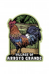 Arroyo Grande, California - Rooster - Scratchboard - Contour