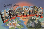 Lake Kissimmee State Park, Florida - Greetings from Florida (State Capital Background)