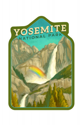 Yosemite National Park, California - Oil Painting - Yosemite Falls - Contour