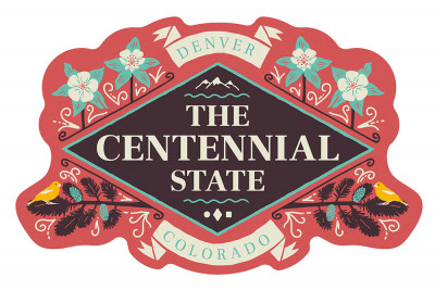 Denver, Colorado - State Motto Crest - State Series - Contour