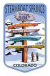 Steamboat Springs, Colorado - Destination Signpost - Contour