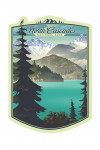 North Cascades National Park, Washington - Lithograph National Park Series - Contour