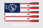 Annapolis, Maryland - Oars Flag