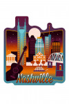 Nashville, Tennessee - Retro Skyline Chromatic Series - Contour