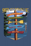 Moneta, Virginia - Destination Signpost - Smith Mountain Lake- Contour - Lantern Press Artwork