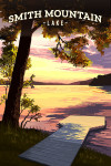 Smith Mountain Lake, Virginia - Painterly - Lake at Sunset - Lantern Press Artwork