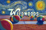 Wildwood, New Jersey - Beach Balls & Sign - Starry Night - Lantern Press Artwork