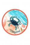 Maryland - Blue Crab & Shells - Contour - Lantern Press Artwork