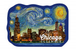 Chicago, Illinois - Starry Night - Contour
