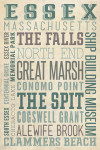 Essex, Massachusetts - Typography - Harbor Loop Gifts - Lantern Press Artwork