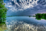 Everglades City, Florida - Reflection of Clouds in Water - Lantern Press Photography