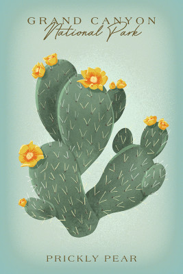 Grand Canyon National Park, Arizona - Prickly Pear - Vintage Flora