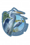 Eastern Shore, Maryland - Blue Heron - Contour - Lantern Press Artwork