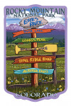 Estes Park, Colorado - Destinations Sign - Contour - Lantern Press Artwork
