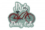 Davis, California - Ride - Beach Cruiser Bike - Contour - Lantern Press Artwork