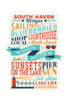South Haven, Michigan - Typography - Rambling Rose - Contour