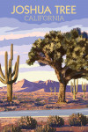 Joshua Tree, California - Painterly - Desert Scene