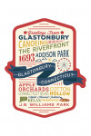 Glastonbury, Connecticut - Typography Stacked - Contour