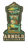 Arnold, California - Lantern - Distressed Vector - Lantern Press Artwork - Contour