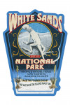 White Sands National Park, New Mexico - Lizard Vintage Sign - Contour
