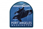 Port Angeles, Washington -  Humpback Whale Family 2 - Contour - Lantern Press Artwork