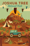 Joshua Tree National Park, California - Geometric National Park Series - V2 - Lantern Press Artwork