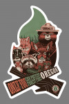 Oregon - Smokey Bear & Woodland Creatures - Only You Can Prevent Wildfires - Contour