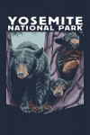 Yosemite National Park, California - Black Bears in Tree - Contour