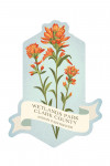 Clark County Wetlands Park, Nevada - Vintage Flora - Indian Paintbrush - Contour