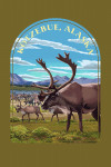 Kotzebue,, Alaska - Painterly - Caribou - Contour