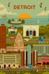 Detroit, Michigan - Geometric