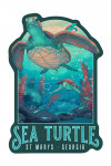 St Marys, Georgia - Fluid Linework - Sea Turtles - Contour