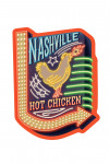 Nashville, Tennessee - Lithograph - Hot Chicken Neon Sign - Contour